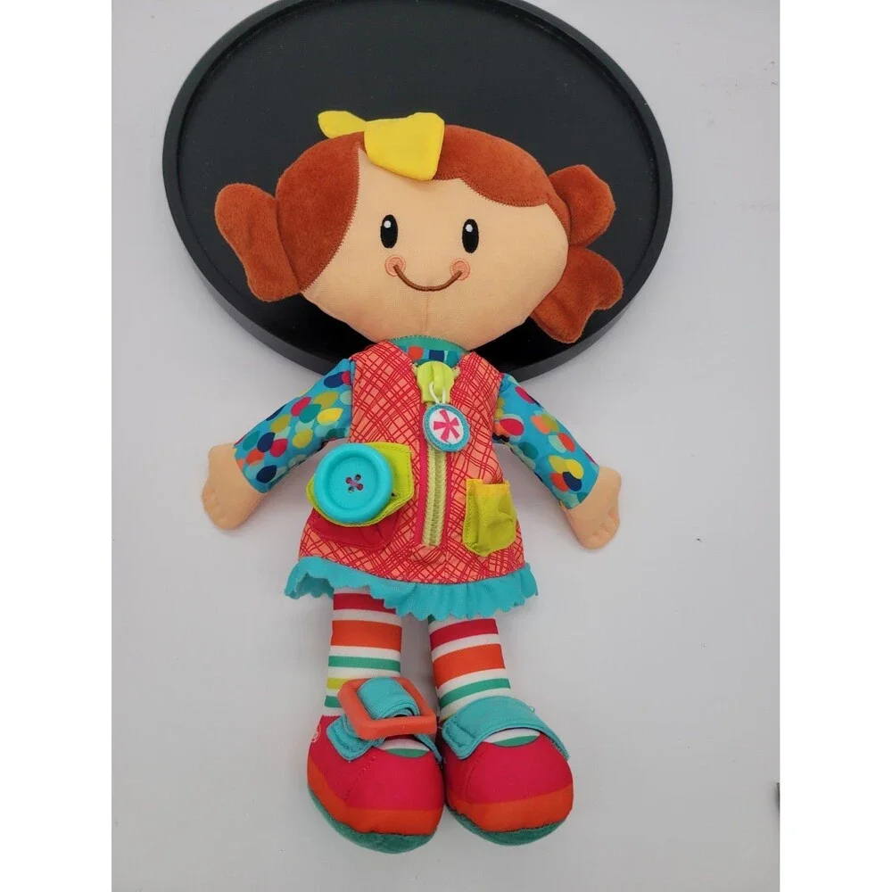 Playskool Dressy Bessy Hasbro 15” Button Zip Close Buckle Pull Learn To Dress